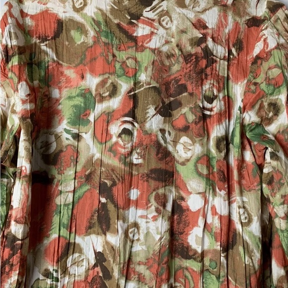 JM Collection Women’s Top Shirt Tunic 18W Wrinkle 3/4 Sleeve 100%Cotton - Picture 6 of 16